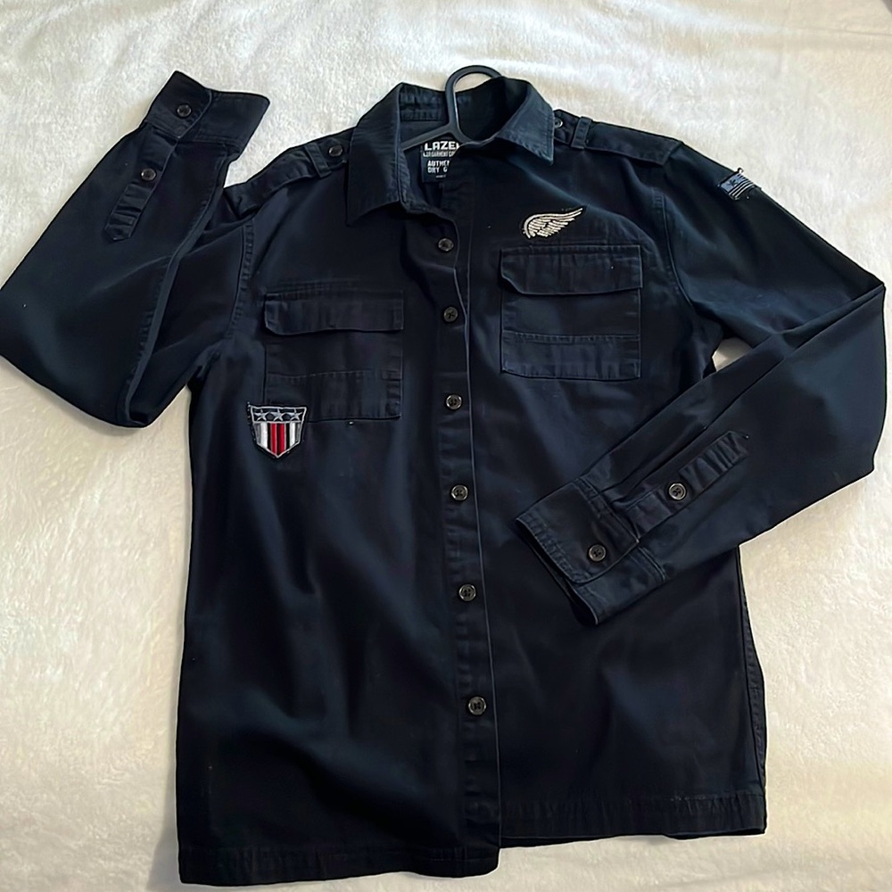 LAZER (LZR) jacket, all black.